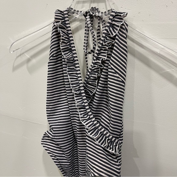 Solid & Striped The Nadine Ruffle Halter-Tie One Piece Swimsuit Small - Picture 4 of 6